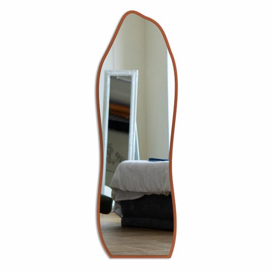 Espelho de Corpo Inteiro Orgânico Grande Decorativo Lapidado Quarto Closet Hall - 54x164cm