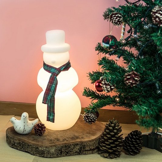 Luminária Boneco De Neve Branco   USARE