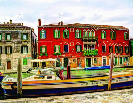 Placa Decorativa Pintura Veneza Itália