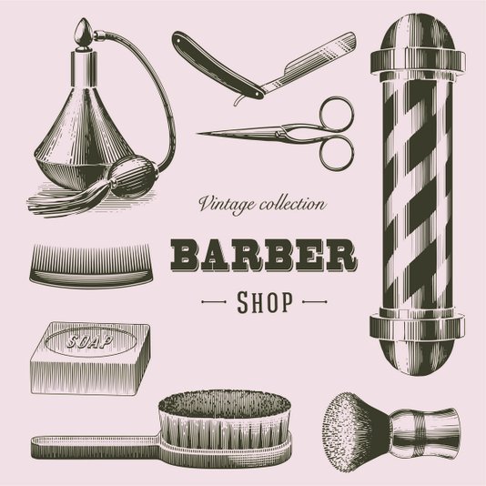 Placa Decorativa Barber Shop Vintage Collection
