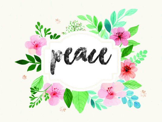 Placa Decorativa Frase Peace