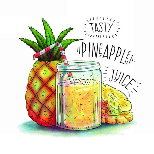 Placa Decorativa Abacaxi Tast Pineapple Juice