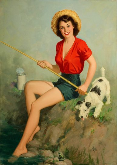 Placa Decorativa Vintage Pin-Up