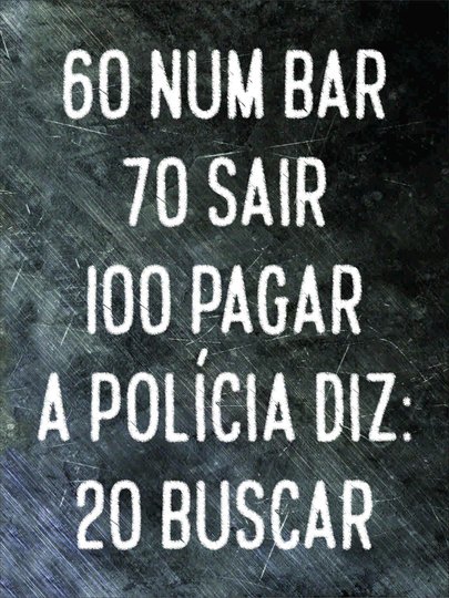 Placa Decorativa Frases de Boteco - 60 num Bar 70 Sair 100 Pagar A Polícia diz: 20 Buscar