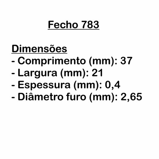 Fecho Metalico Provençal para Artesanato em MDF e Madeira - Kit com 50 un