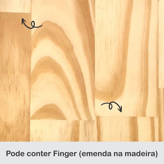 Flâmula Decorativa em Madeira de Pinus