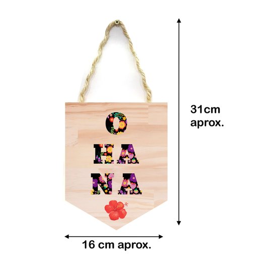 Flâmula Decorativa em Madeira de Pinus Ohana