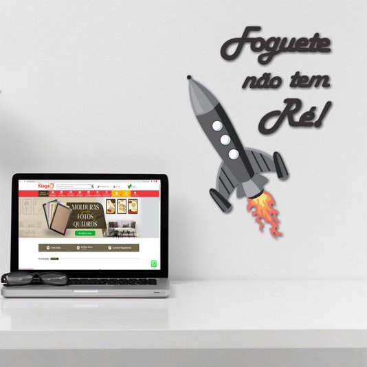 Frase de Parede Foguete Não tem Ré