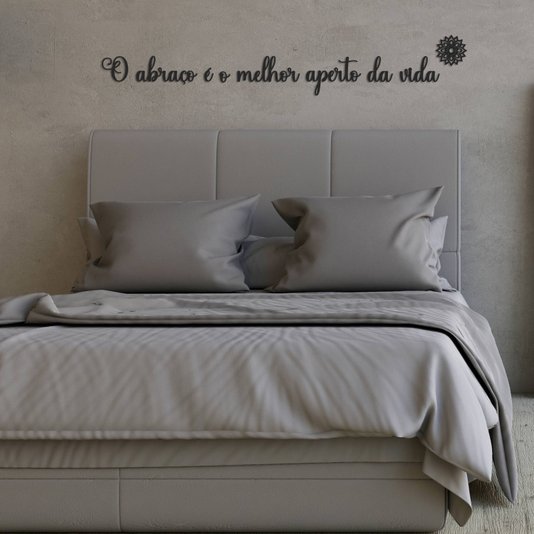 Frase de Parede O Abraço é o Melhor Aperto da Vida