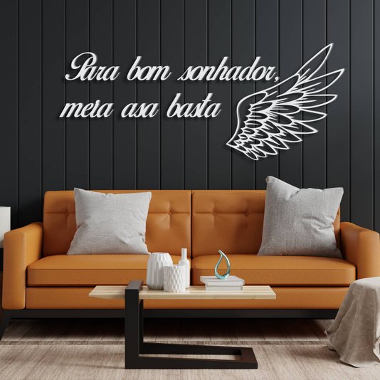 Frase de Parede Para Bom Sonhador, Meia Asa Basta