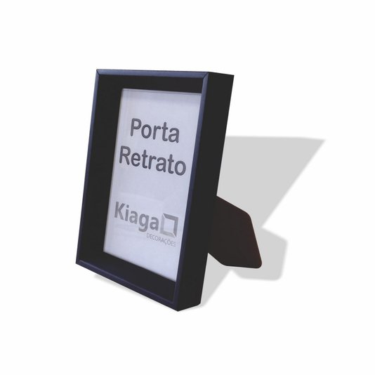Kit 10 Porta Retratos 10x15cm com Moldura Chanfrada e Acetato Mais Fundo com Suporte - 1,5x2