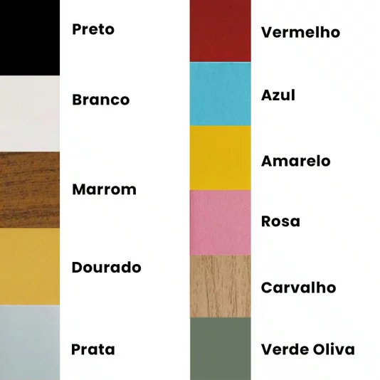 Kit 10 Porta Retratos 10x15cm com Moldura Lisa Revestida e Vidro Mais Fundo com Suporte - 2x1