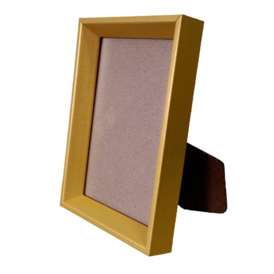 Kit 10 Porta Retratos 15x21cm com Moldura Chanfrada e PVC Mais Fundo com Suporte - 1,5x2