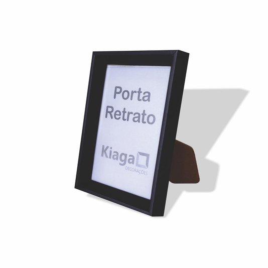 Kit 10 Porta Retratos 15x21cm com Moldura Chanfrada e PVC Mais Fundo com Suporte - 1,5x2