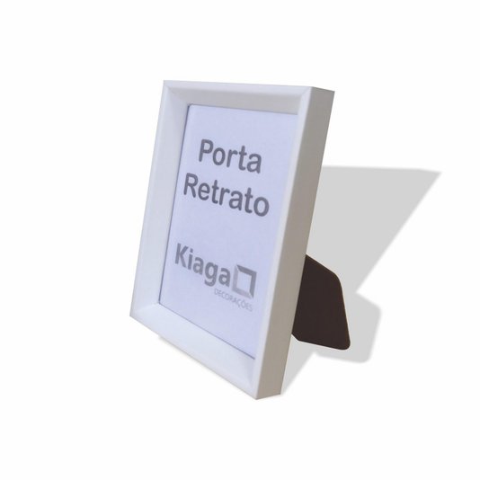 Kit 10 Porta Retratos 15x21cm com Moldura Chanfrada e PVC Mais Fundo com Suporte - 1,5x2