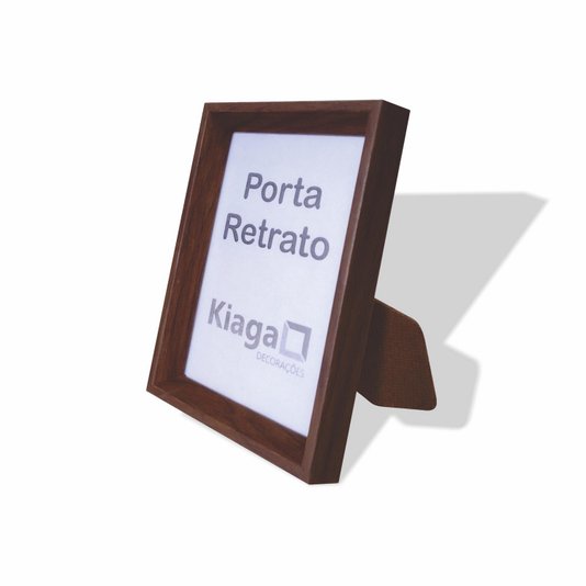 Kit 10 Porta Retratos 15x21cm com Moldura Chanfrada e PVC Mais Fundo com Suporte - 1,5x2