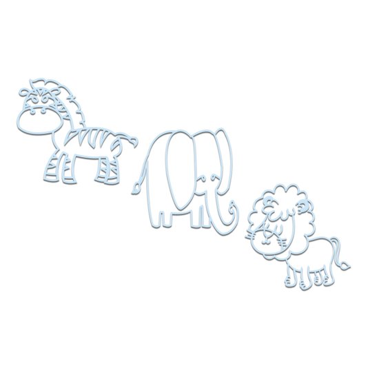Kit 3 Apliques De Parede 3D Infantis Animais Mdf 3mm