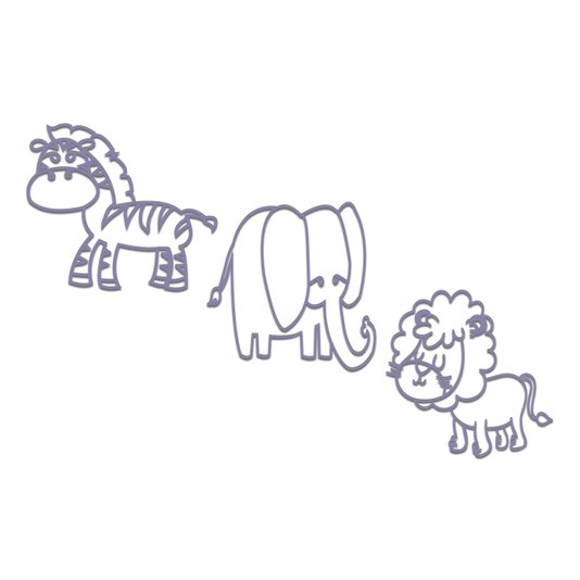 Kit 3 Apliques De Parede 3D Infantis Animais Mdf 3mm