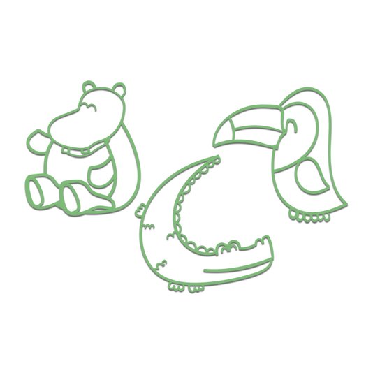 Kit 3 Apliques De Parede 3D Infantis Animais Mdf 3mm