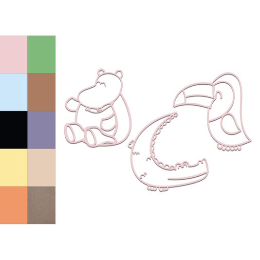 Kit 3 Apliques De Parede 3D Infantis Animais Mdf 3mm