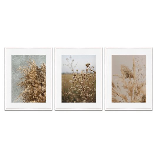 Kit 3 Quadros em Telas Canvas Natureza Minimalista
