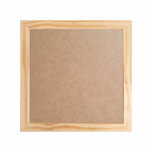 Kit 5 Molduras 30x30cm em Madeira de Pinus com Fundo em MDF - 2x1