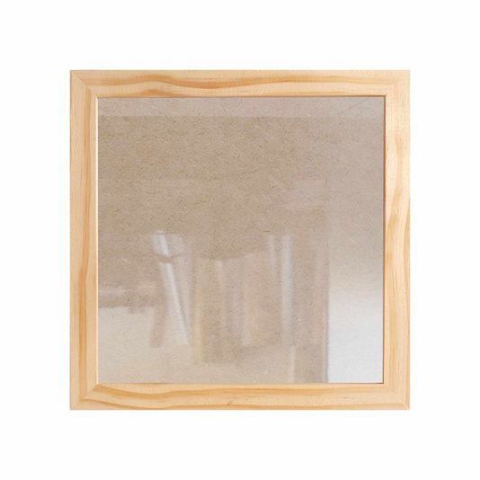 Kit 5 Molduras 40x40cm em Madeira de Pinus com MDF e Acetato - 2x1