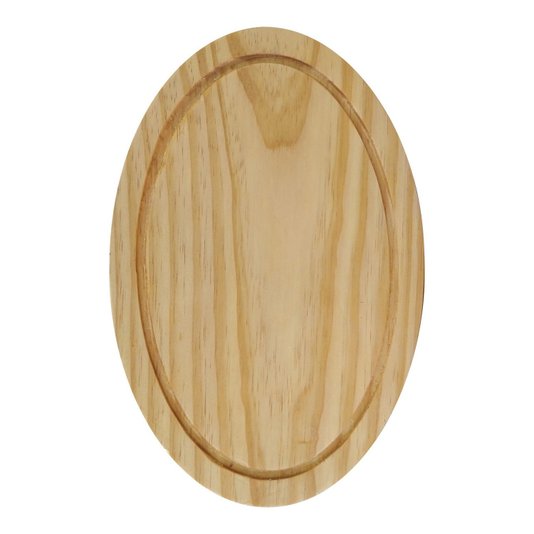 Kit 5 Tábuas para Servir Queijo e Frios em Madeira de Pinus Natural Maciço - Oval com Óleo Mineral
