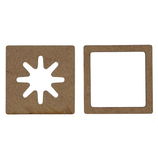 Kit Com 100 Suportes Para Pendurar Em MDF 3mm Para Artesanato
