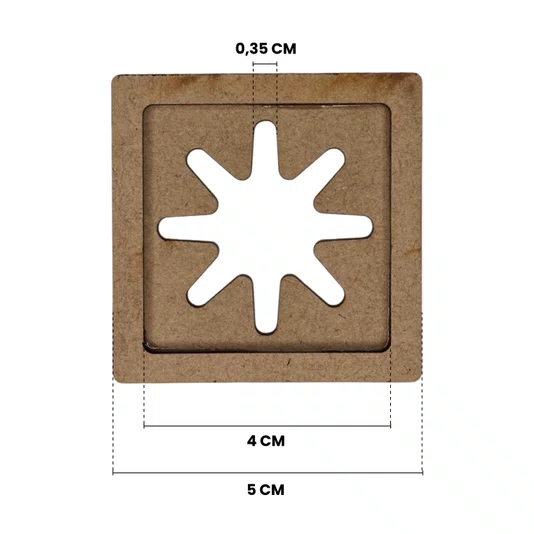Kit Com 50 Suportes Para Pendurar Em MDF 3mm Para Artesanato