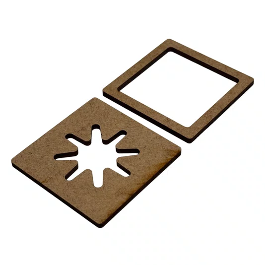 Kit Com 50 Suportes Para Pendurar Em MDF 3mm Para Artesanato