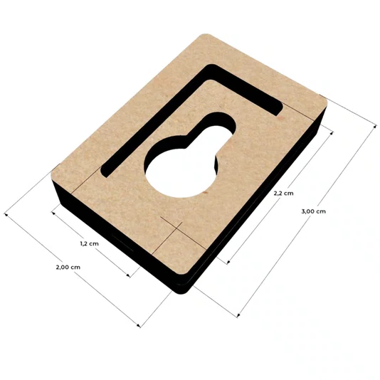 Kit Com 50 Suportes Para Pendurar Em MDF 3mm Para Artesanato
