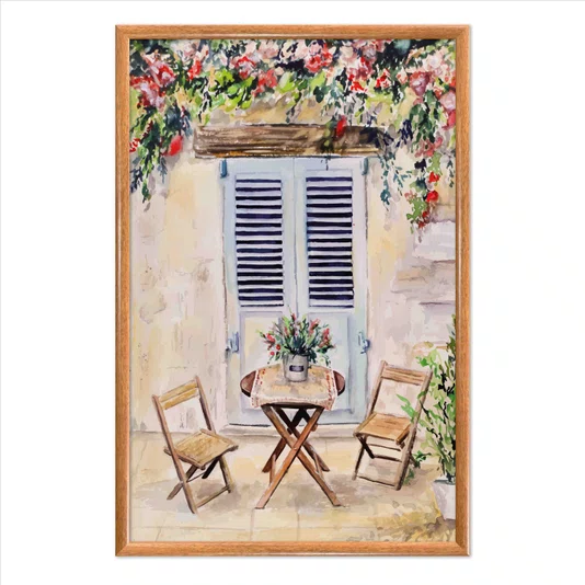 Kit Decorativo de Parede Estilo Boho para Sala, Quarto ou Escritório — Mesa com Cadeiras, Pássaros, Gratidão e Borboleta