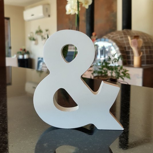 Letra Decorativa & 12cm em Mdf 15mm