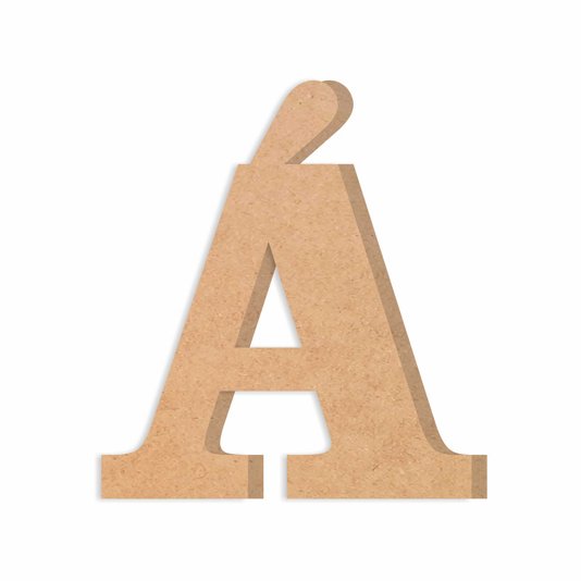 Letra Decorativa Á em Mdf Cru 6mm
