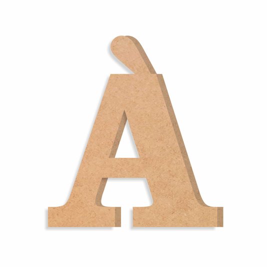 Letra Decorativa À em Mdf Cru 6mm