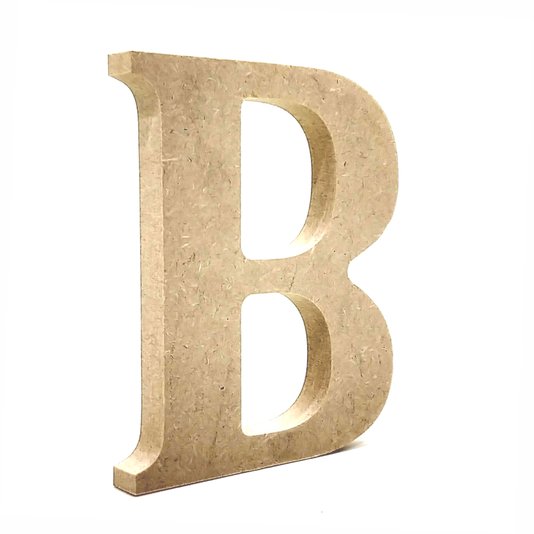 Letra Decorativa B 15cm em Mdf Cru 15mm - cnc42