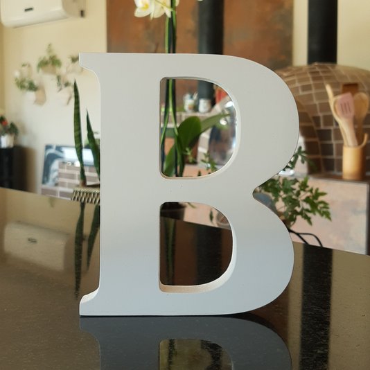 Letra Decorativa B 15cm em Mdf 15mm