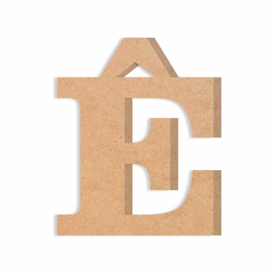 Letra Decorativa Ê em Mdf Cru 6mm
