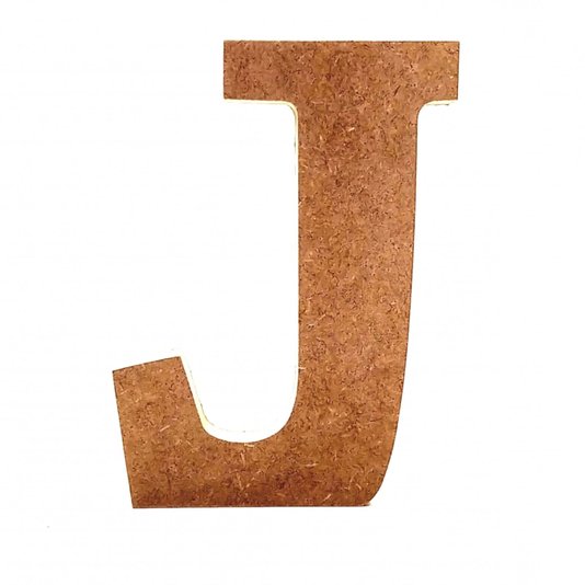 Letra Decorativa J 15cm em Mdf Cru 15mm - cnc50