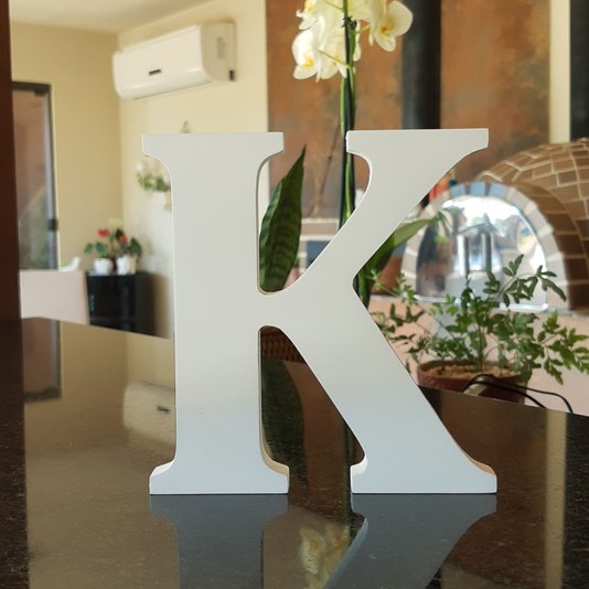 Letra Decorativa K 15cm em Mdf 15mm