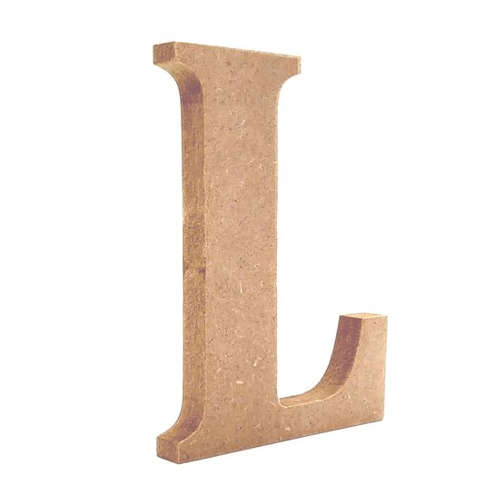 Letra Decorativa L 15cm em Mdf Cru 15mm - cnc52