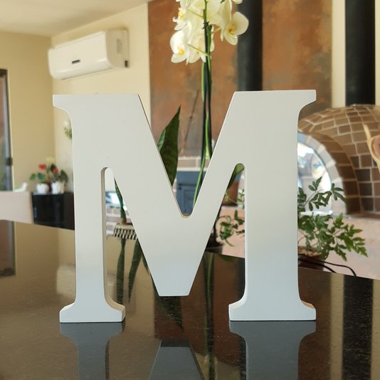 Letra Decorativa M 15cm em Mdf 15mm