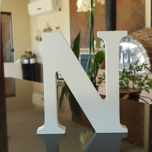 Letra Decorativa N 15cm em Mdf 15mm