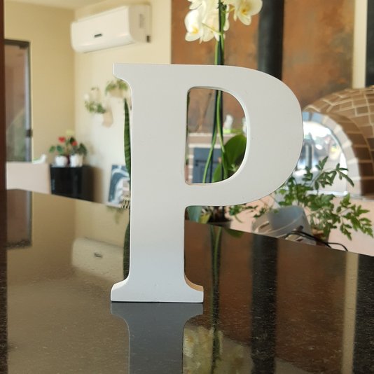 Letra Decorativa P 15cm em Mdf 15mm