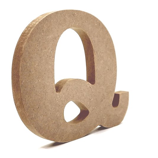 Letra Decorativa Q 15cm em Mdf Cru 15mm - cnc57