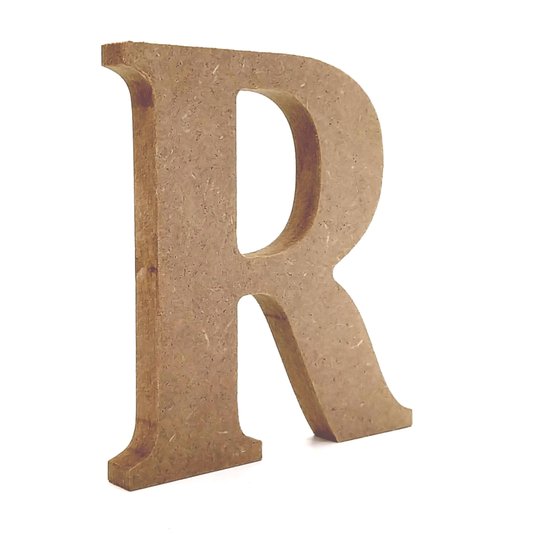 Letra Decorativa R 15cm em Mdf Cru 15mm - cnc58
