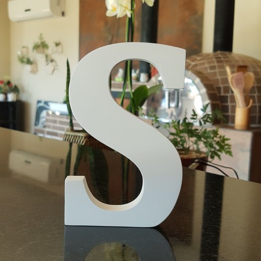 Letra Decorativa S 15cm em Mdf 15mm