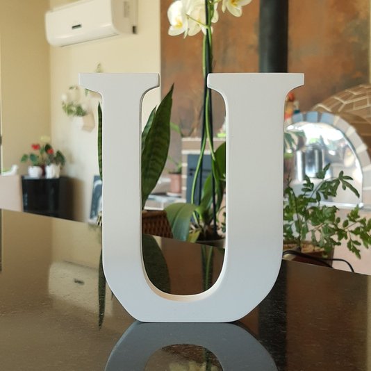 Letra Decorativa U 15cm em Mdf 15mm