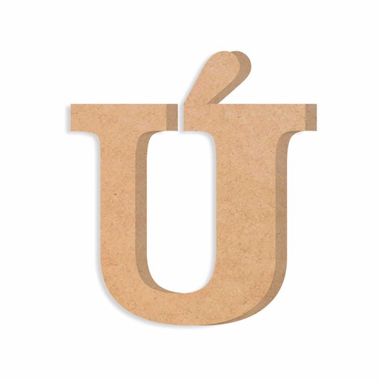 Letra Decorativa Ú em Mdf Cru 6mm